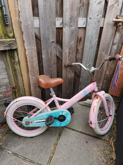 Meisjesfiets popal, Little Miss - 14 inch, Fietsen en Brommers, Fietsen | Meisjes, Gebruikt, 14 inch of minder, Handrem, Ophalen