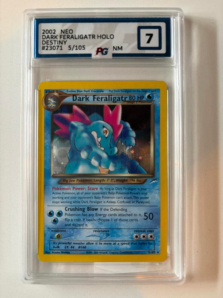 Neo Destiny Dark Feraligatr Holo, Ophalen of Verzenden, Zo goed als nieuw, Losse kaart, Foil