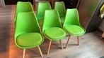 6x Eetkamerstoel Woody Lime groen  - NIEUW, Vijf, Zes of meer stoelen, Hout, Zo goed als nieuw, Ophalen