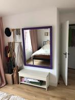Grote antieke vintage spiegel met houten lijst, Huis en Inrichting, Ophalen, Gebruikt, 100 tot 150 cm, 100 tot 125 cm