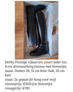 Derby Prestige rijlaarzen zwart leder dressuurboog maat 39, Dressuur, Nieuw, Ophalen of Verzenden, Dames