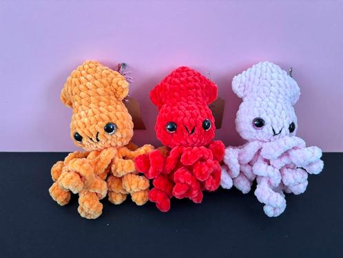 Gehaakte inktvis, Kinderen en Baby's, Speelgoed | Knuffels en Pluche, Nieuw, Overige typen, Ophalen of Verzenden