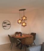 Eetkamertafel met stoelen, Huis en Inrichting, Tafels | Eettafels, Ophalen, 100 tot 150 cm, Rond, Zo goed als nieuw