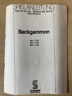Backgammon spel van Schmidt International, Hobby en Vrije tijd, Gezelschapsspellen | Bordspellen, Gebruikt, Een of twee spelers