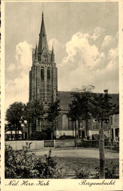 Bergambacht - Ned. Herv. Kerk, Verzamelen, Ansichtkaarten | Nederland, Gelopen, Zuid-Holland, Voor 1920, Ophalen of Verzenden