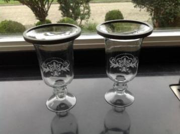 2 zgan. Riverdael Lifestyle glazen vazen beschikbaar voor biedingen