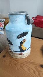 Franse Melkbus met Handgeschilderd Strandtafereel, Huis en Inrichting, Woonaccessoires | Overige, Ophalen of Verzenden, Gebruikt