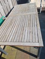tuintafel /aluminium onderstel Rechthoekig, Tuin en Terras, Ophalen, Gebruikt, Rechthoekig, Hout