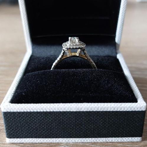 14k geelgouden ring met 89 diamanten, Sieraden, Tassen en Uiterlijk, Ringen, Zo goed als nieuw, Dame, Kleiner dan 17, Goud, Goud