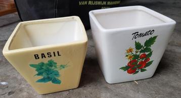 2 kruidenplantenpotjes beschikbaar voor biedingen