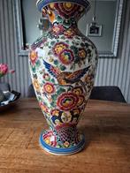 Delftse Polychrome Balustervaas Velsen Jaren 50, Antiek en Kunst, Antiek | Vazen, Ophalen of Verzenden