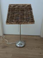 Tafellamp met rieten kap, Ophalen of Verzenden, Gebruikt, Minder dan 50 cm