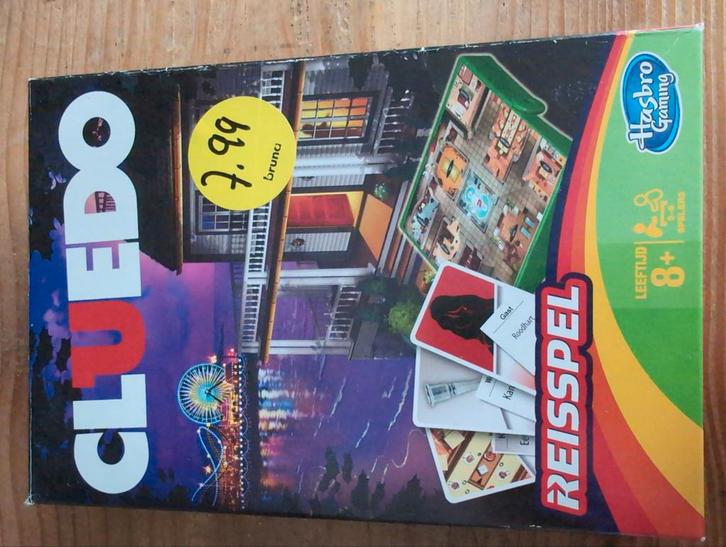 Cluedo Reisspel - Hasbro Gaming, Hobby en Vrije tijd, Gezelschapsspellen | Bordspellen, Gebruikt, Een of twee spelers, Drie of vier spelers