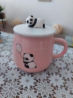 Leuke mok roze met panda deksel nieuw, Ophalen, Nieuw, Overige stijlen, Kop(pen) en/of Schotel(s)