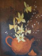 leuk groot bloemenschilderij, Ophalen of Verzenden