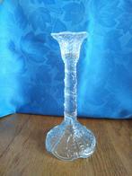 KANDELAAR 1-pits,  glas, hoog 19,5 cm met o.a. wijnrank, Antiek en Kunst, Antiek | Kandelaars, Ophalen of Verzenden, Glas