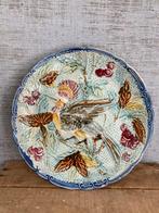 Vintage Frans barbotine ( majolica) bord -  ca. 1900, Ophalen of Verzenden