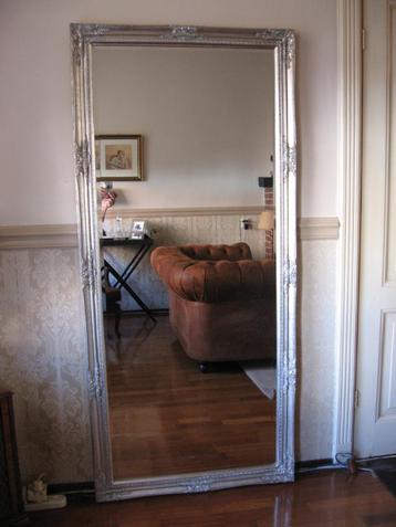 Chique!! Old-Zilver "Facet" Lange 183x83cm "Barok" Spiegel beschikbaar voor biedingen