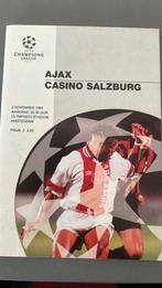 Programma boekje AJAX - CASINO SLAZBURG 2-11-1994, Ophalen of Verzenden, Zo goed als nieuw, Ajax, Boek of Tijdschrift