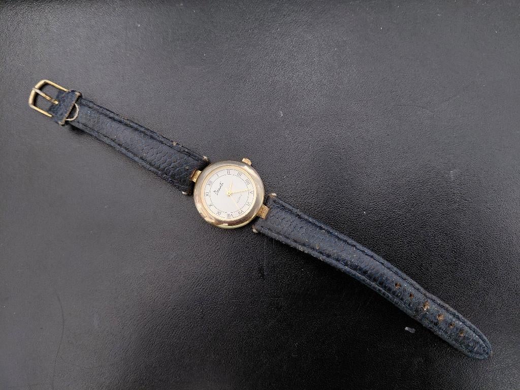 vintage dameshorloge,  Donati, quartz, loopt goed., Sieraden, Tassen en Uiterlijk, Overige merken, Verzenden, Polshorloge, Leer