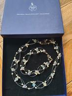 "bruids" set. Zilver zwarovski halsketting plus Armband., Verzamelen, Swarovski, Ophalen of Verzenden, Nieuw, Sieraad of Horloge