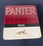 Blikje van Panter Domino. Afm. 9,5x9x1 cm., Verzamelen, Ophalen of Verzenden, Gebruikt, Tabaksdoos of Verpakking