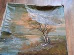 Oud schilderij,doek beschadigd, Ophalen