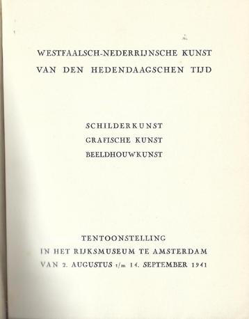 Westfaalsch-Nederrijnsche Kunst van den Hedendaagse Tijd beschikbaar voor biedingen