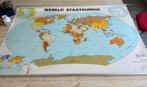 Wandkaart Wereld Staakundig, Antiek en Kunst, Ophalen, Aardrijkskunde