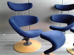 Set van 2x Variér (Stokke) Peel (Nachtblauw), Heel Mooi!, Huis en Inrichting, Fauteuils, Ophalen, Metaal, Zo goed als nieuw, Variér