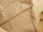 Vintage katoenen taupe kleurig plaid, woondeken foto 1 t/m 3, Huis en Inrichting, Woonaccessoires | Plaids en Woondekens, Heikant 21 Kaatsheuvel