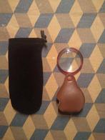 Vintage Loep met Bruin Handvat en Zwart Zakje, Ophalen of Verzenden