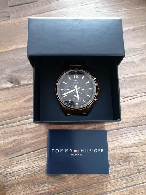 Tommy Hilfiger TH1791974 Max - 44mm Gold Quartz, Sieraden, Tassen en Uiterlijk, Horloges | Heren, Zo goed als nieuw, Polshorloge