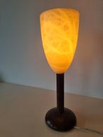 Vintage Spaanse alabaster kelklamp, 2-kleurig, Ophalen of Verzenden, Gebruikt, Overige materialen, Minder dan 50 cm
