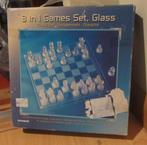 schaakspel  damspel   Backgammon spel  glas, Hobby en Vrije tijd, Gezelschapsspellen | Bordspellen, Ophalen of Verzenden, Zo goed als nieuw