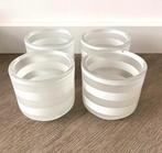 Riverdale Waxinelichtjes Wit Glas, Huis en Inrichting, Woonaccessoires | Kandelaars en Kaarsen, Wit, Ophalen of Verzenden, Zo goed als nieuw