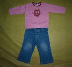 Setje Longsleeve met Spijkerbroekje HEMA (80), Kinderen en Baby's, Babykleding | Maat 80, Gebruikt, Meisje, Ophalen of Verzenden