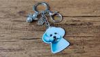 Sleutelhanger Bichon frise groot met beschermengeltje, Verzenden, Nieuw, Dier of Natuur