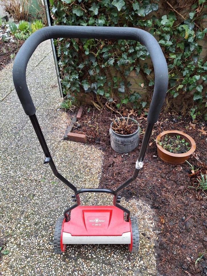 Wolf Garten TT 380 DL Handgrasmaaier, Tuin en Terras, Grasmaaiers, Gebruikt, Handgrasmaaier, 30 t/m 39 cm, Kooimesmaaier, Opvangzak