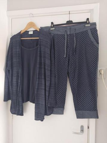 3 delig broek cecil 36 = 46  vest junarose + top maat 46  beschikbaar voor biedingen