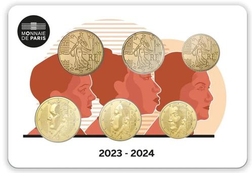 Frankrijk: Miniset/coincard 2024: "Les Semeuses", Postzegels en Munten, Munten | Europa | Euromunten, Setje, Overige waardes, Frankrijk