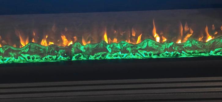 Driezijdige sfeerhaard met verwarming Magnific - 183cm, Huis en Inrichting, Haarden, Zo goed als nieuw, Elektrische haard, Ophalen