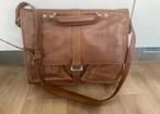 Leren laptop tas cognac kleur werk laptop studie tas, Ophalen of Verzenden, Gebruikt