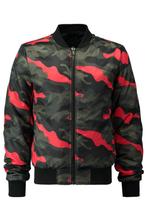 Nieuwe Heren Bomberjack Camouflage - Groen / Rood - Maat XXL, Nieuw, Overige maten, Verzenden, Overige kleuren