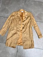SEY STUDIO 100% LINNEN GOUD KLEUR LANGE COLBERT BLAZER 42 L, Kleding | Dames, Ophalen of Verzenden, Zo goed als nieuw, Jasje, Sey studio
