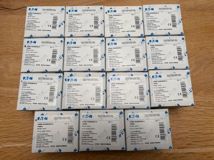 NIEUW! Partij Eaton aardlekautomaten, Doe-het-zelf en Verbouw, Elektra en Kabels, Nieuw, Overige typen, Verzenden