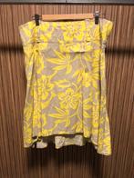 DEPT rok geel zand kleur bloemen linnen maat XL zgan, Verzenden, Geel, Maat 46/48 (XL) of groter, Zo goed als nieuw