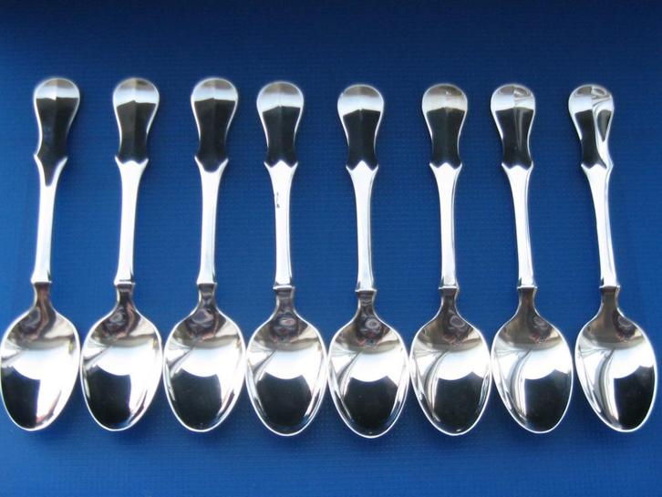 Zilveren Robbe & Berking Alt Kopenhagen 400 lepels (8), Antiek en Kunst, Antiek | Goud en Zilver, Zilver, Verzenden