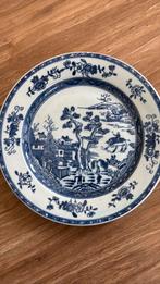 Antiek wandbord. Hoofdkleur: blauw/wit 23 cm. Doorsnee, Ophalen of Verzenden