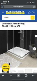 Douchebak Rechthoekig Abs 70 x 90 cm Wit, Nieuw, Minder dan 25 cm, Minder dan 100 cm, Wasbak of Wastafel